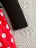 Girls Long Sleeve Red Polka Dot Bow Dress Kids Spring Autumn Princess Dress