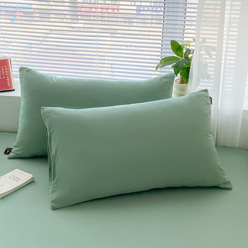 Pure Cotton Solid Color Single Product Fitted Sheet Bed Cover Dust Cover Bed Bag Protective Cover