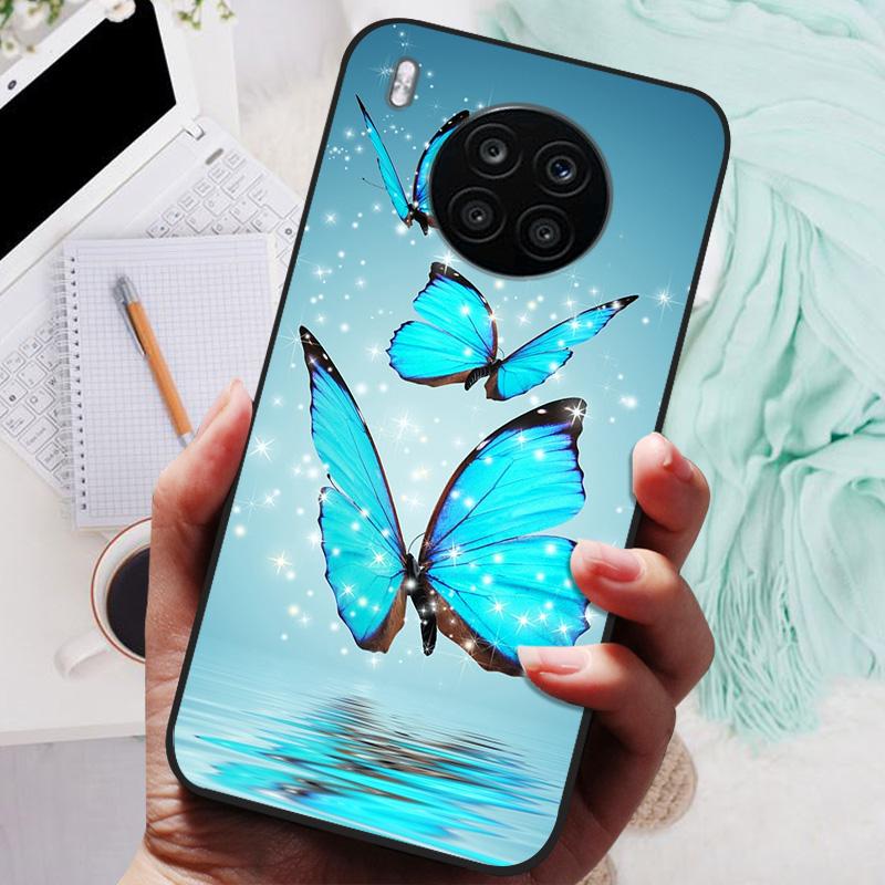 For Honor 50 Lite Case Black Cover Lion Wolf Silicone Soft Back Cases For Huawei Honor 50 Lite Pro Phone Case Protective Shell
