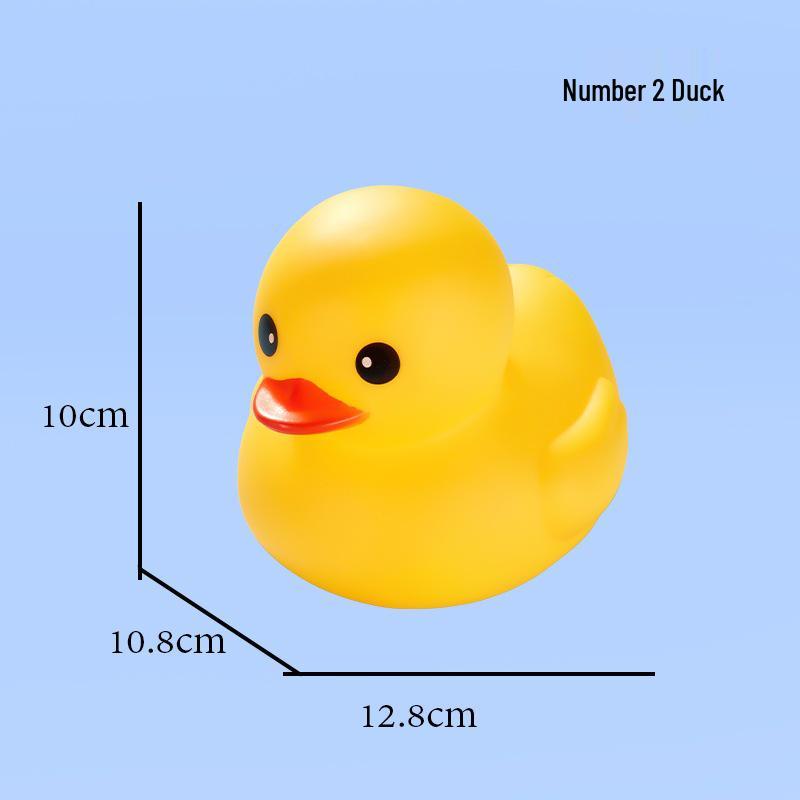 Hong Kong Edition Colorful Bath Squeak Little Yellow Duck Toy Set