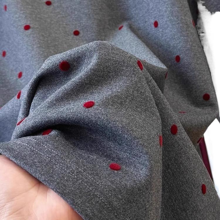 Front Shoulder Polished Niche Polka Dot Short Sleeved T Shirt Women's Spring and Summer Slimming