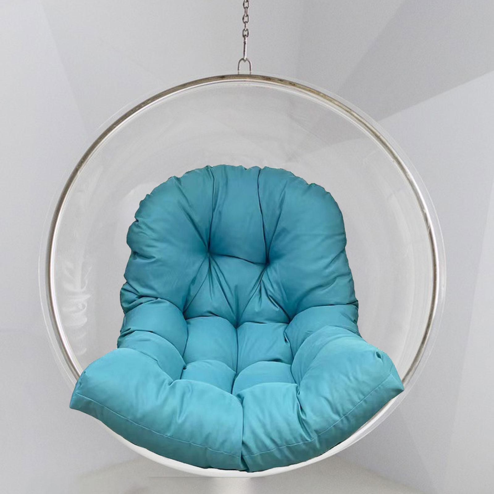 

Подвесное кресло-подушка, дышащее плетеное ротанговое сиденье, мягкая мебель, садовый стул, коврик для домашнего декора, сада, двора, балкона синий