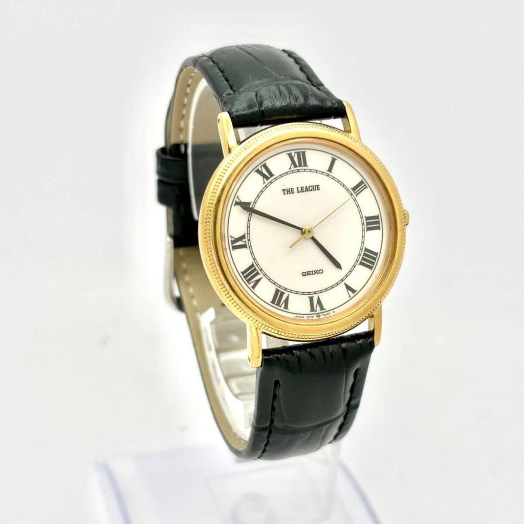 Used [New battery] SEIKO THE LEAGUE Roman Men's Watch Gold 5P31-7A40 700443 New Belt