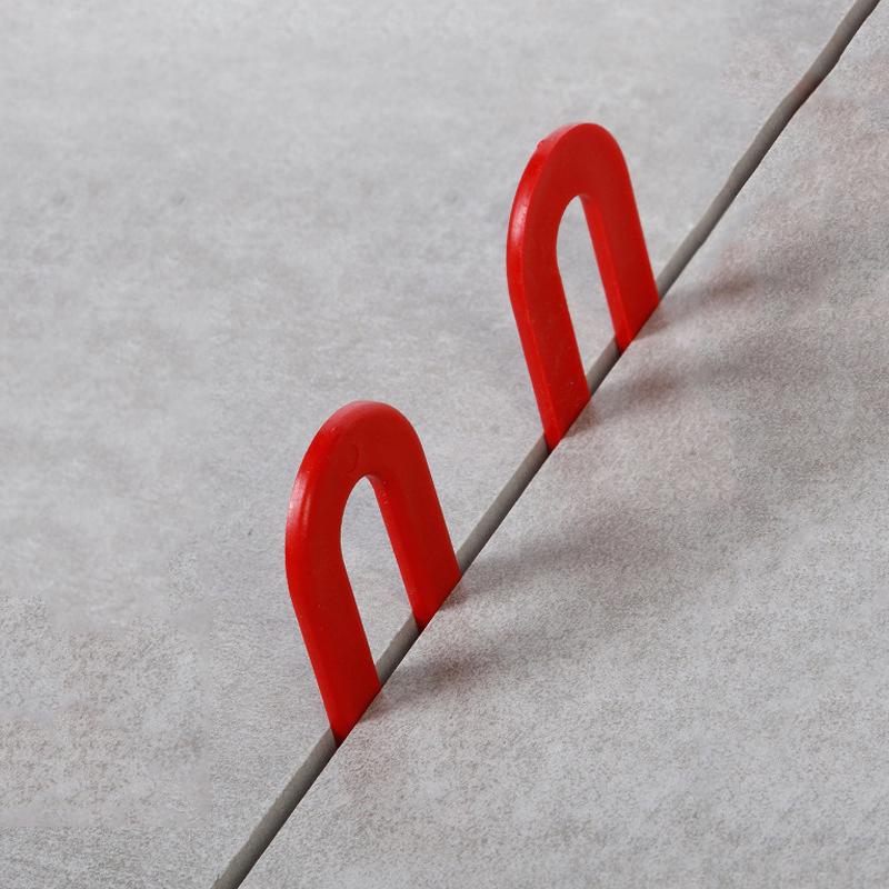 100Pcs U-shaped Horseshoe Shims Tile Spacers PP Level Wedges Positioning Clips Leveling System Wedge For Floor Wall Tile Gap