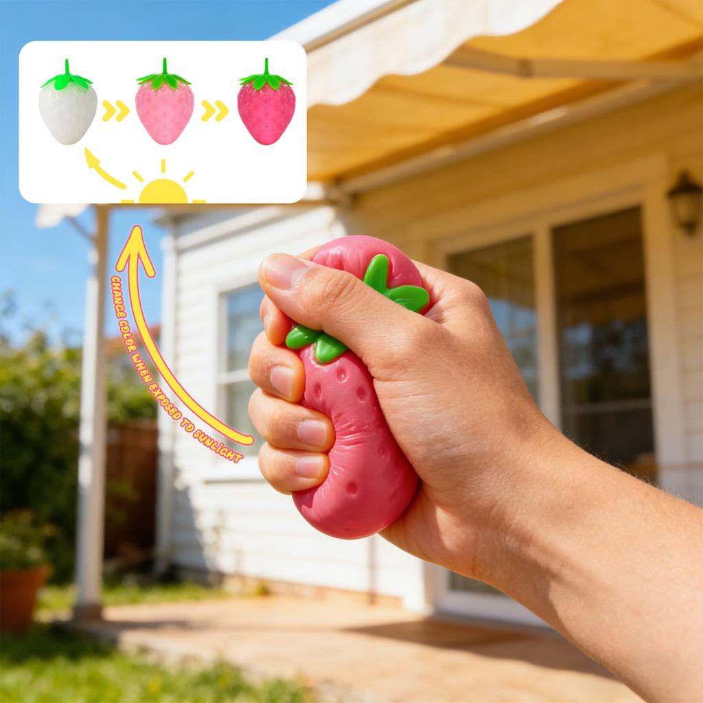 Big Strawberry Toys Color Change Strawberry Slow Rising Fruit Toys For Party Favors Stress Relief Adults Little Ones Birthday