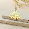 Unisex Gothic Style Moth Necklace Detailed Metal Moth Necklace Elegant Neck Chain for Celebrations and Daily Use