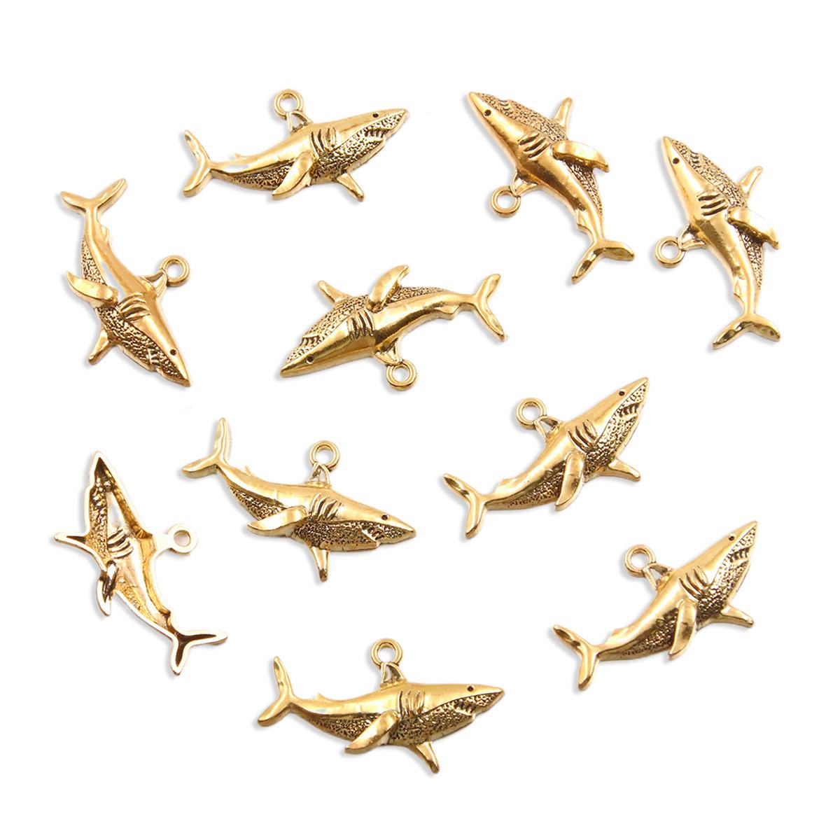 

18x30мм Изысканный DIY Сплав Подвеска Акула Брелок Шарм, 4 Цвета, 2.2г