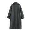 Gabardina larga de lana con botones y doble botonadura, versátil, informal, para otoño e invierno, nueva moda para mujer