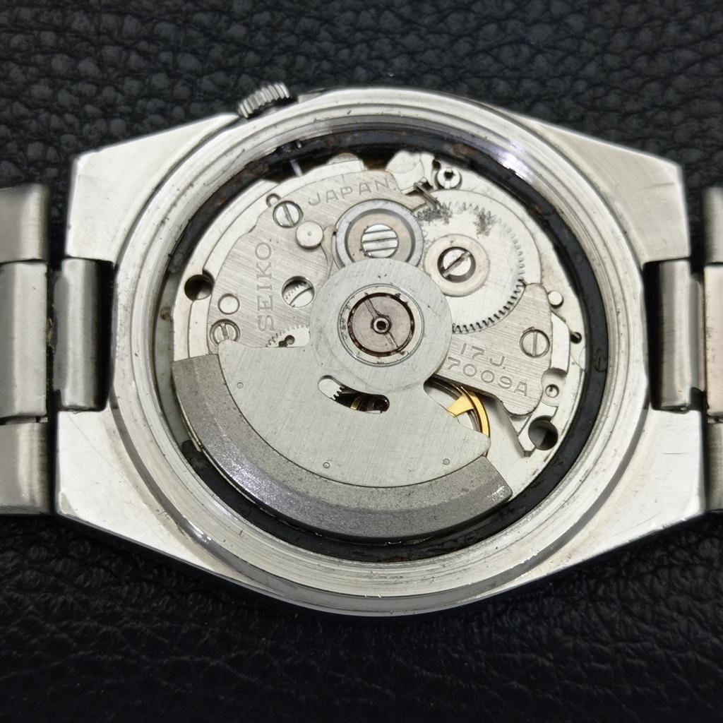 GENUINE VINTAGE SEIKO 5 AUTOMATIC JAPAN 7009A MENS GREEN DIAL WATCH a701395-5 R206a-a701395