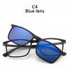 5Pcs Magnetic Polarized Clip On Sunglasses Women Men Plastic Frame For Night Driving Sunglasses Uv400