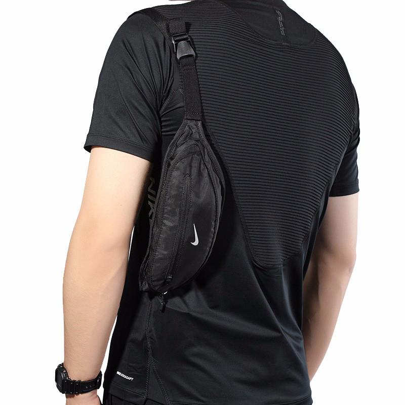 Nike Polyester One Shoulder Crossbody Fanny Pack Regular Unisex Black Casual AC4435-082