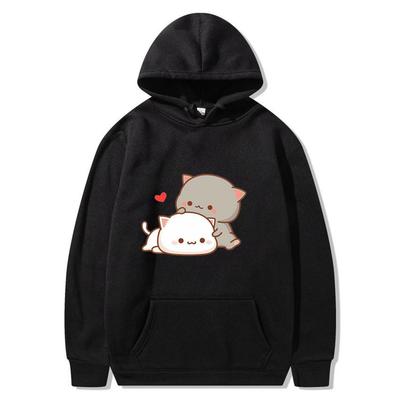 Harajuku Retro Cartoon Cat Hoodie - Unisex Streetwear
