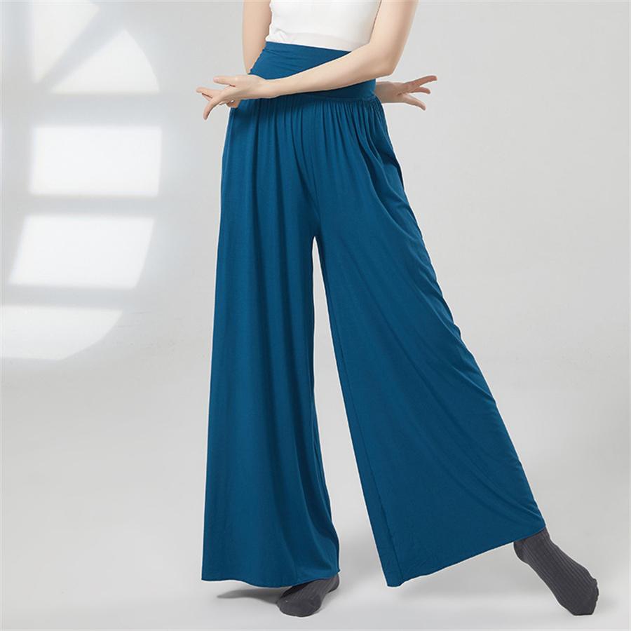 

Dance Pants Women Wide Leg Modern Dance Ballet High Waist Girls Adult Classical Dancing Performance Jazz Trousers XS