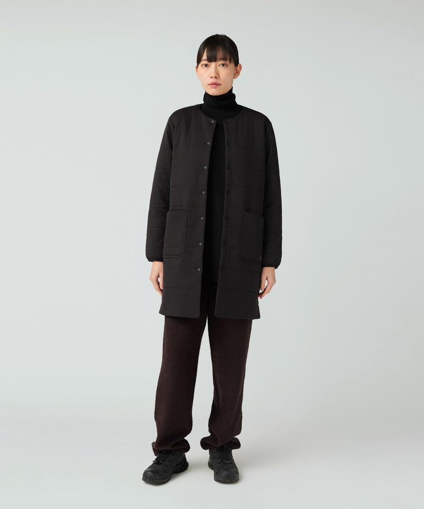 Snow Peak Flexible Insulated Long Cardigan Size 3 SW-25AW001, Women's, Black,