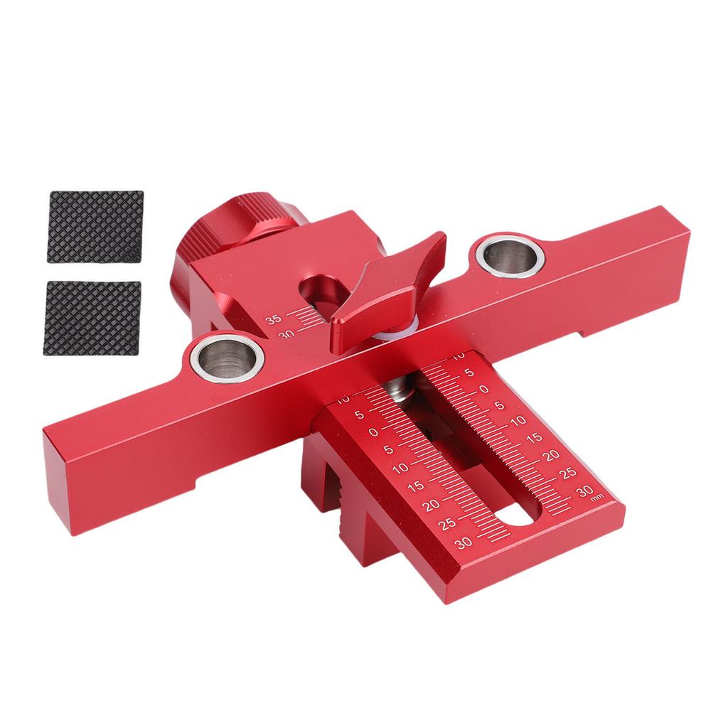Cabinet Door Mounting Jig 3 in 1 Dual Hole Hinge Installation Position Tool Aluminum Alloy Adjustable Length Aid