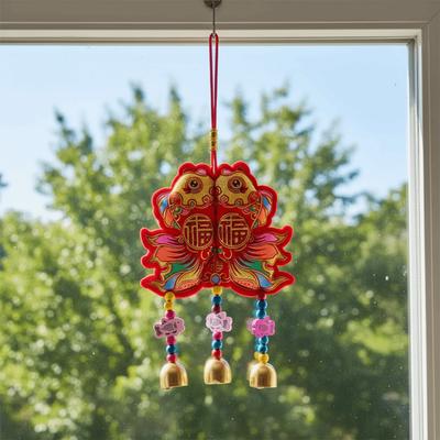 The God of Fortune Chinese New Year Decoration Embroidered Red Spring Festival Decorations 2026 Year of The Horse Good Fortune