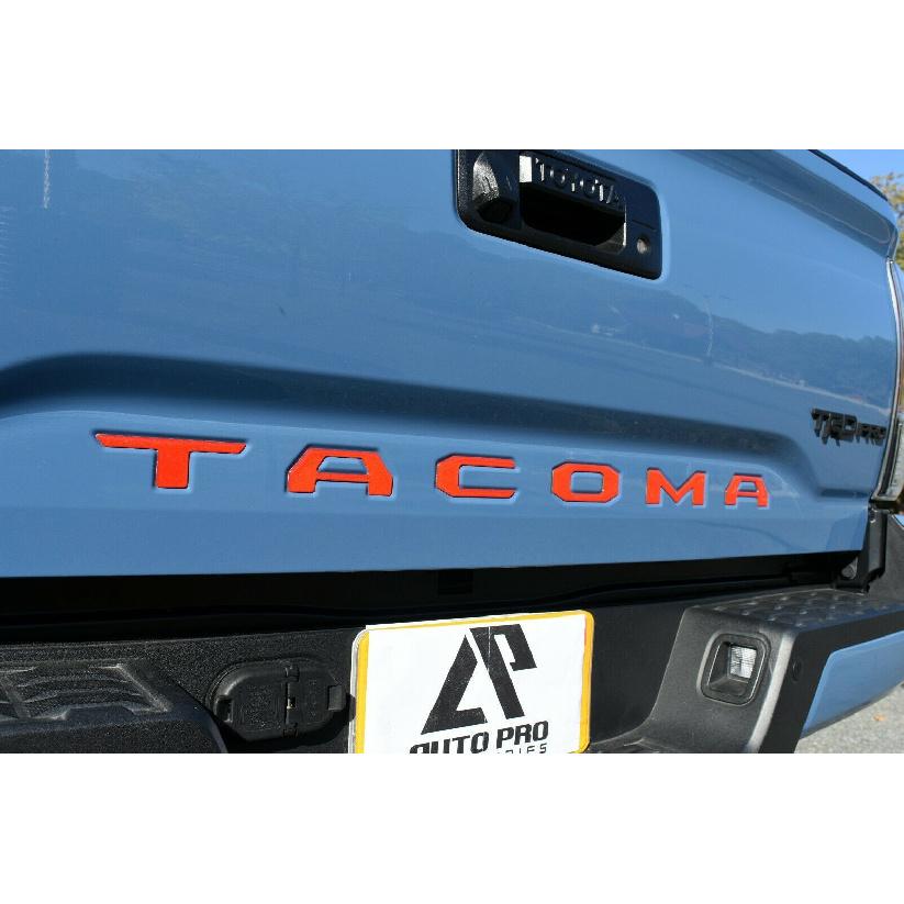 Tailgate Letter Emblems For Tacoma 2016- Rear Trunk Exterior Decal Gloss Red