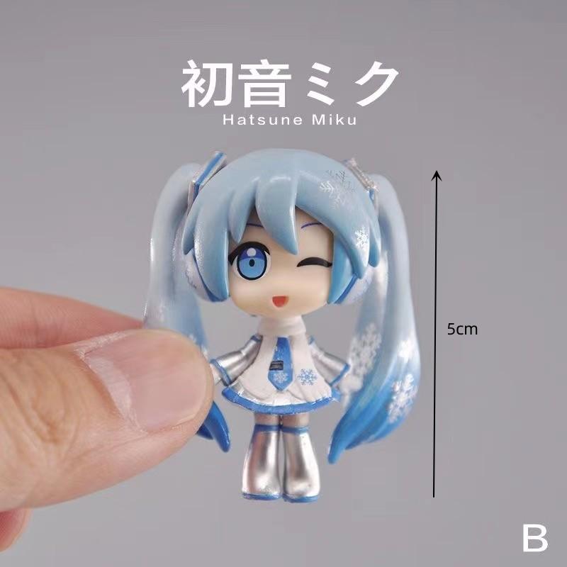 7cm 7style Random Hatsune Miku Virtual Singer Anime Action Figure 3D PVC Model Character Cosplay Accessories Cute Lovely Kids