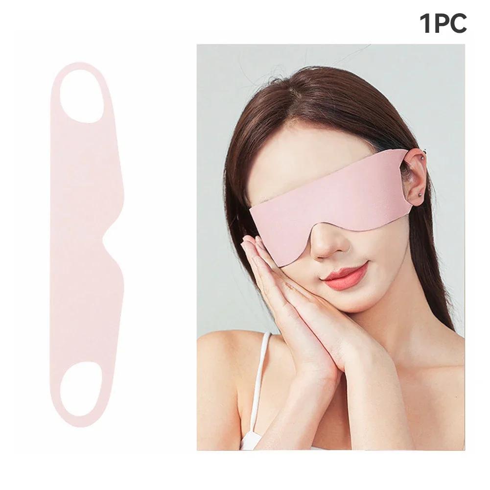 Cotton Filled Sleeping Mask Travel Relax Sleeping Eye Mask Ear-hanging Type Concise Shading Sleep Blindfold Sleep Mask 1Pcs