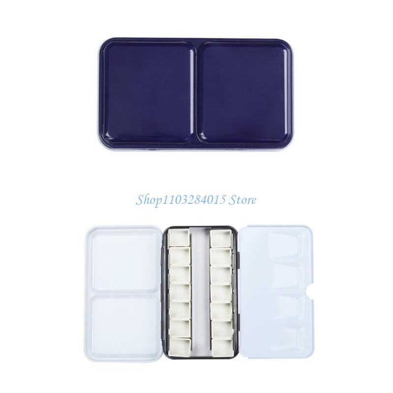 R6FF Empty Watercolor Palette-Trays Travel-Size Portable Paint Boxes Metal Empty Watercolor Tin Palette-Paint Case DIY Crafts