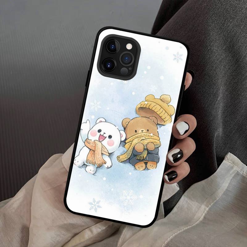 Niedliche Cartoon Bär Handyhülle Silikon Weich für iPhone 14 13 12 11 Pro Mini XS MAX 8 7 6 Plus X XS XR Hülle