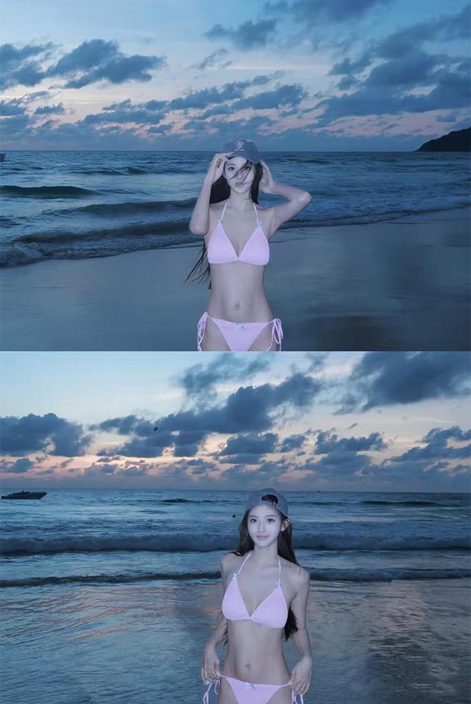 Women's High-End Two-Piece Bikini - Pure Desire Sexy Style for Photoshoots & Hot Springs