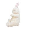 Sunlemon Knee-Hugging Rabbit, Sleeping Soundly, White, 17 x 14 x 36 cm, Plush Toy, Cute Animal, Rabbit, White, P-9542