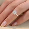 1ct 4-prong Princess Cut Moissanite Ring Women Square Sugar Design Jewelry