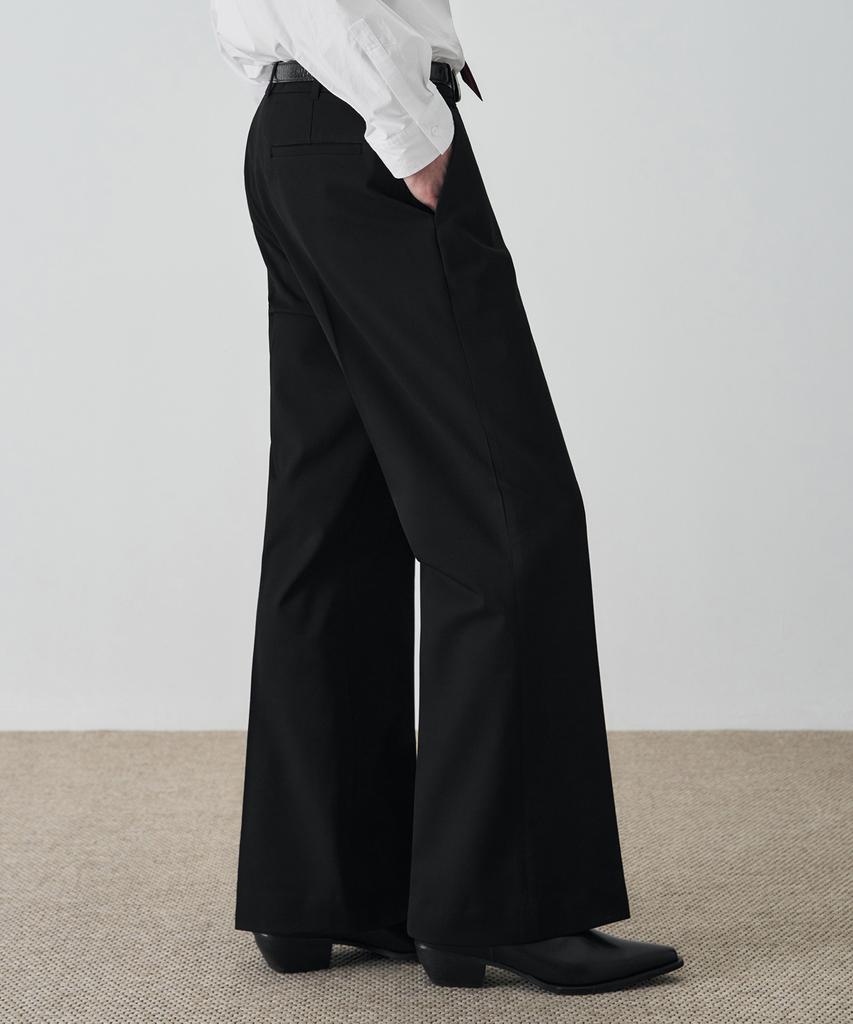 DRAW FIT French Flare Slacks [Black]