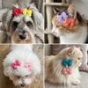 16pcs Mini Size Dog Bow Tie Multicolor Pet Bow Clip Durable Cat Hair Accessory  Small Pet