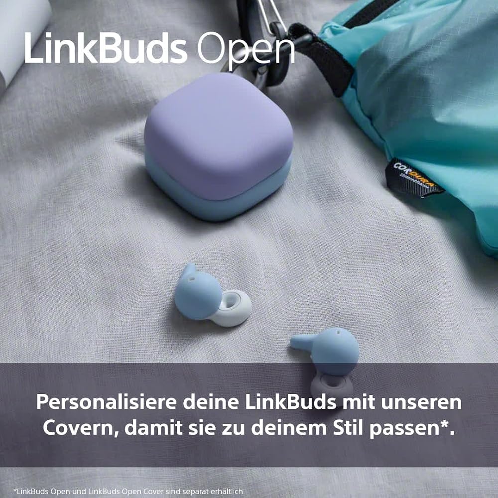 Sony Capa para Estojo Aberto LinkBuds, Verde Cinza, para WF-L910 (compatível com Sony WF-L910)