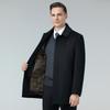 Middle-aged Men's Mid-length Wool Coat New Winter Cold-proof and Warm Lapel Coat