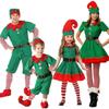 Children's Halloween and Christmas Elf Costumes for Boys and Girls, Parent-Child Cosplay Masquerade Performance Outfits