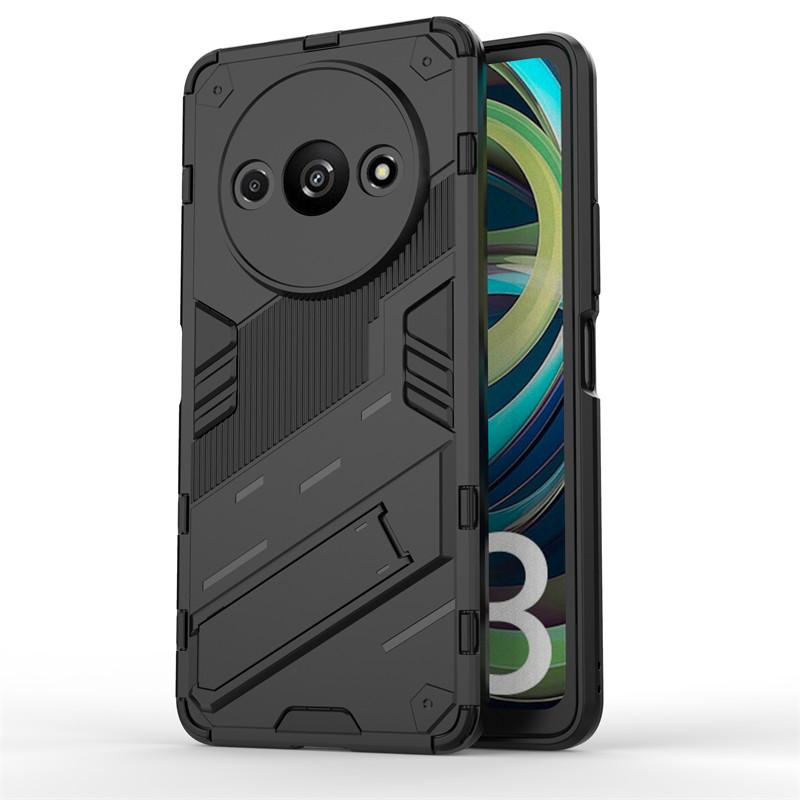 For Xiaomi Redmi A3 Case Xiaomi Redmi A3 Cover Armor PC Stand Holder Shockproof TPU Protective Phone Cover For Xiaomi Redmi A3