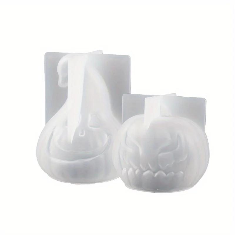 1PC 3D Halloween Pumpkin Silicone Mold DIY Candle Making Supplies Resin Soap Gift Mould Home Decor