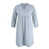 Women's Color Cotton Linen Dress With V-neck Casual Loose Pocket Dress