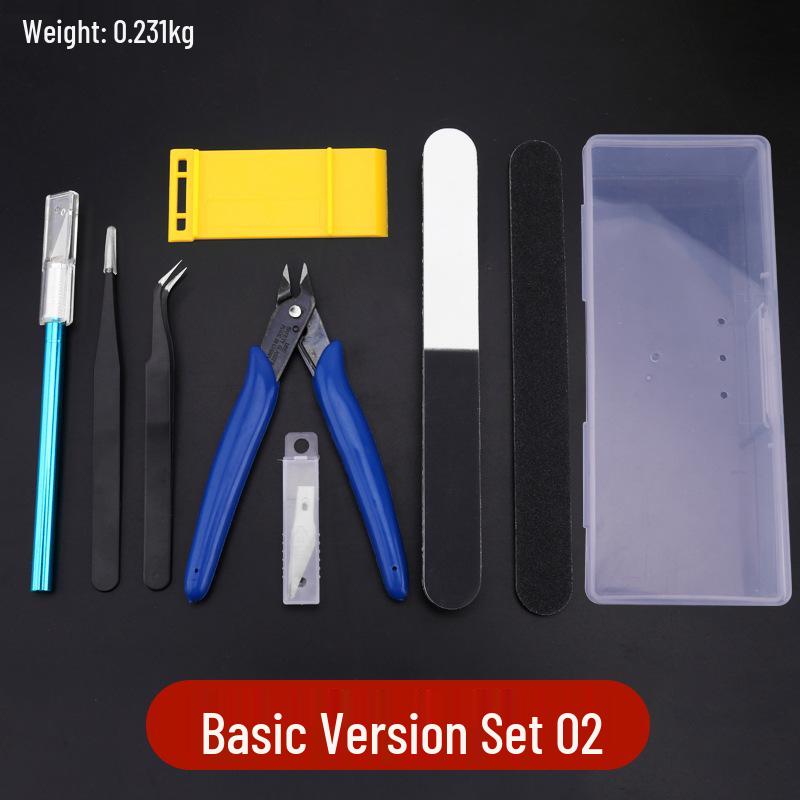 Gundam Model Assembly & Disassembly Tool Set, 8-Piece Basic Version, for Straight Build & Sanding