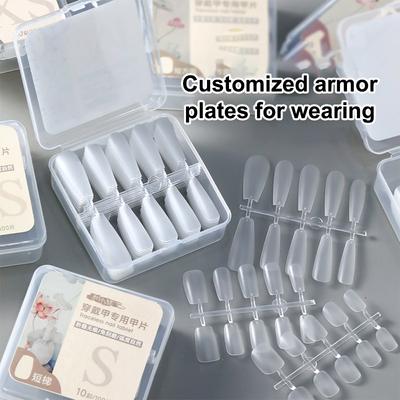 100Pcs/Box False Nails Press On Nails Coffin Artificial Nails Clear Fake Nail Tips For Extension Manicure Tool