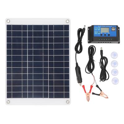 50W Solarmodul Hocheffizientes Monokristallines Tragbares Solarmodul mit 10A Wasserdichtem Controller