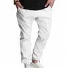 Mens Loose Casual Linen Striped Jogger Pants Straight Leg Commuter Trousers