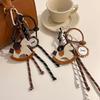 Braided Rope Bag Charm Pendant for Women, Leather Trojan Bags, Hanging Ornament, Keychain Decoration, DIY Bag Accessories