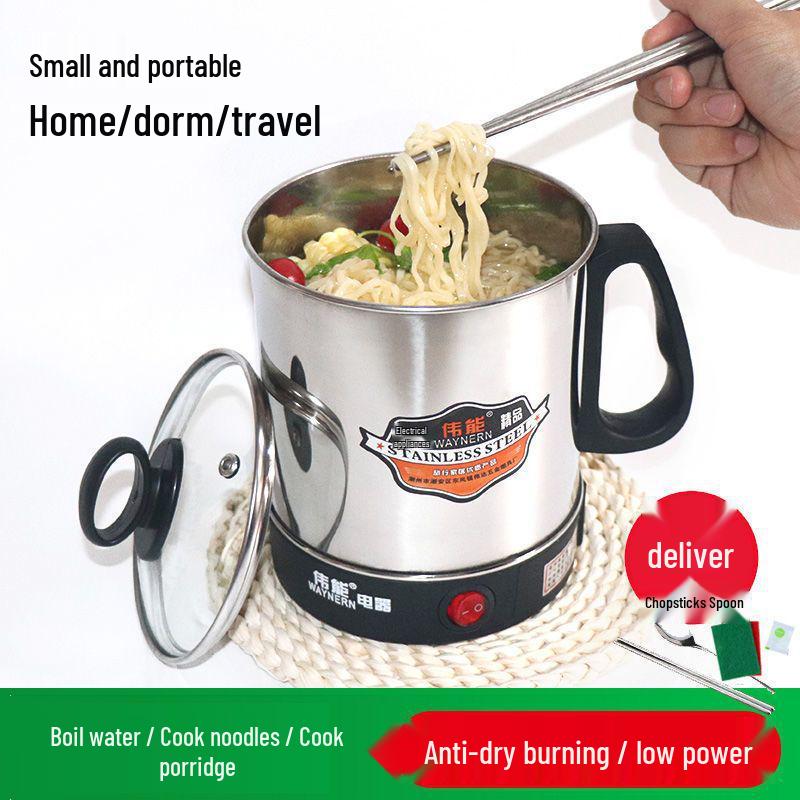 Tazza Elettrica Portatile in Acciaio Inossidabile per Bollire l'Acqua, Cucinare e Scaldare il Latte