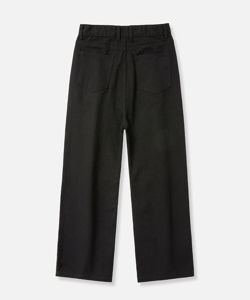 Dibellobeu Essential Mood Semi-Wide Cotton Pants_Black