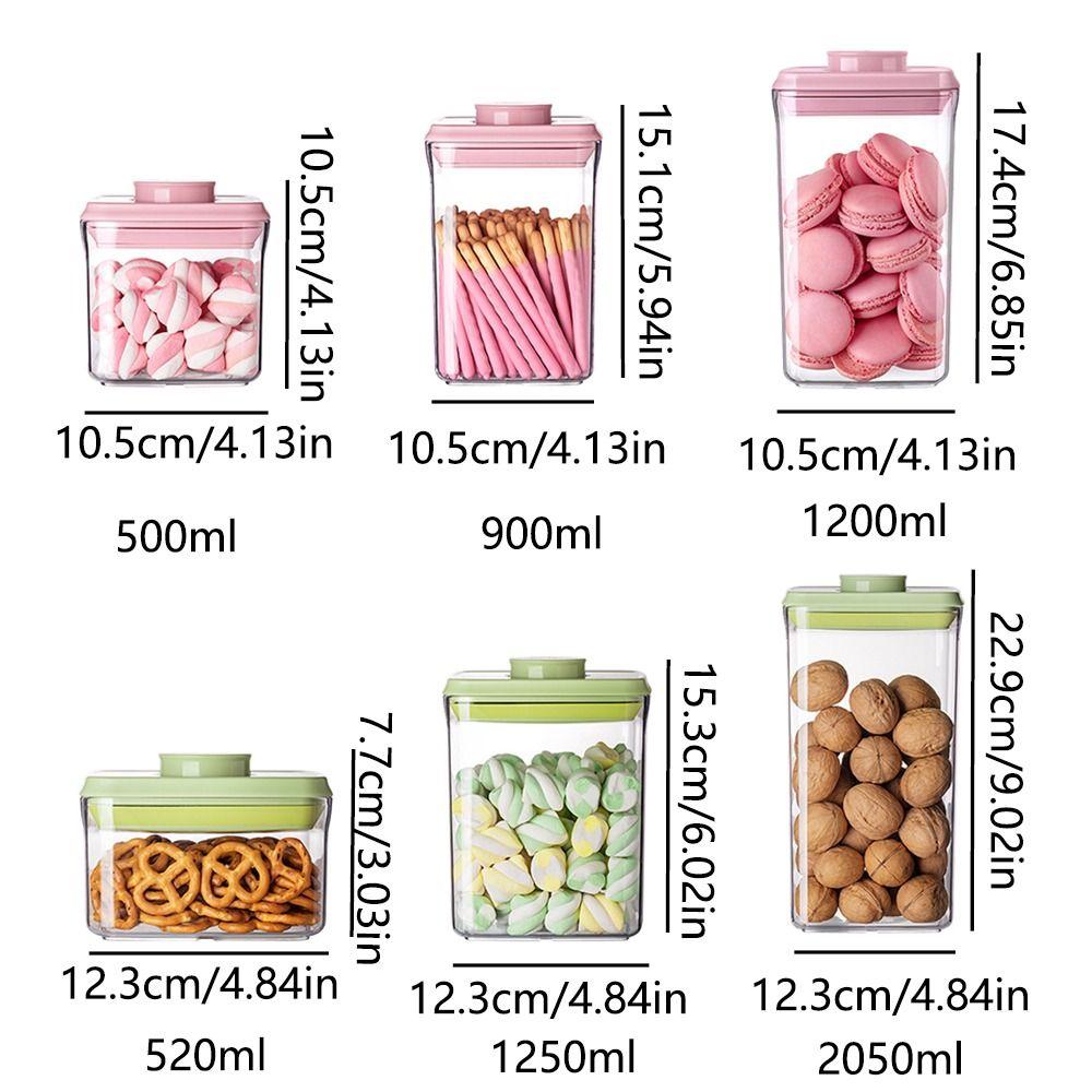 Lebensmittelechte luftdichte Lebensmittelbehälter Versiegelt Auslaufsicher Küchenaufbewahrungsglas mit Deckeln Abnehmbar Ein-Knopf-Öffnung