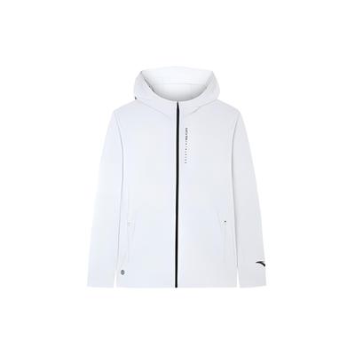 Anta Plain Zip-Up Hooded Sports Windbreaker Men Outerwear Clear-Wind-Grey 152427713-1