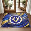 Leicester City Football Design Crystal Velvet Rug Soft Decorative Mat for Bedroom Entrance