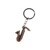 Mini Toys Mini Instruments Keychain Saxophone Car Pendant Creative Metal Keyring  Friends