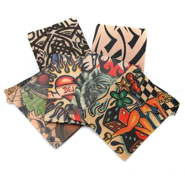 TEMPSA 6 Pcs Faux Sleeve Tattoos Costume Fancy Dress Random Color