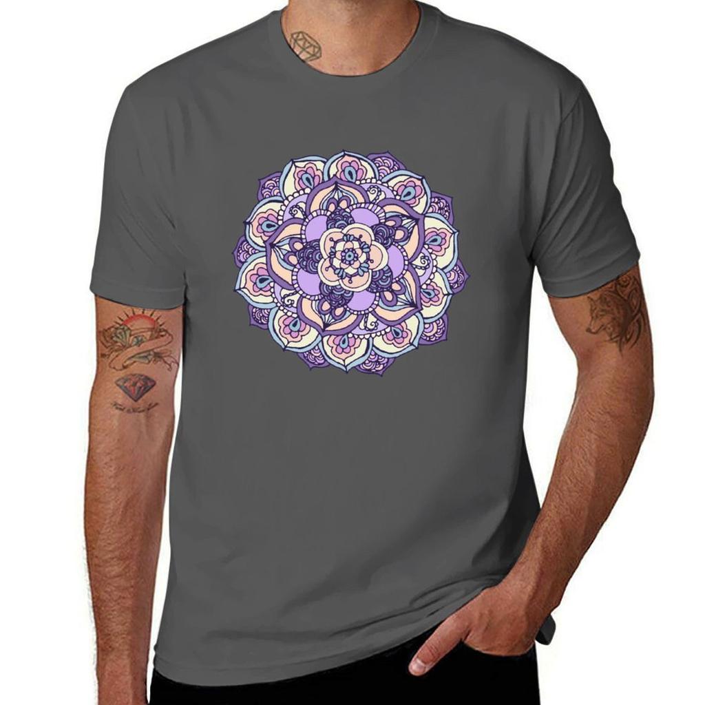 Aqua Pink And Purple Doodled Pattern Tshirt Outdoor Sports Lightweight Tee