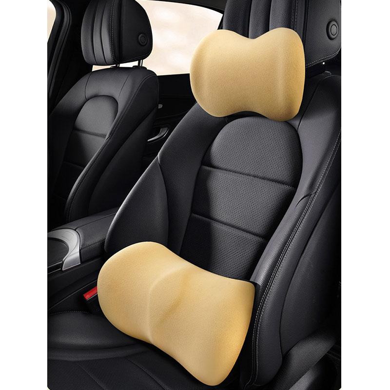 Memory Cotton Neck Pillow Car Seat Pillow Support Auto Lumbar Cushion Comfortable Breathable Car Headrest  Girls Cute Interior